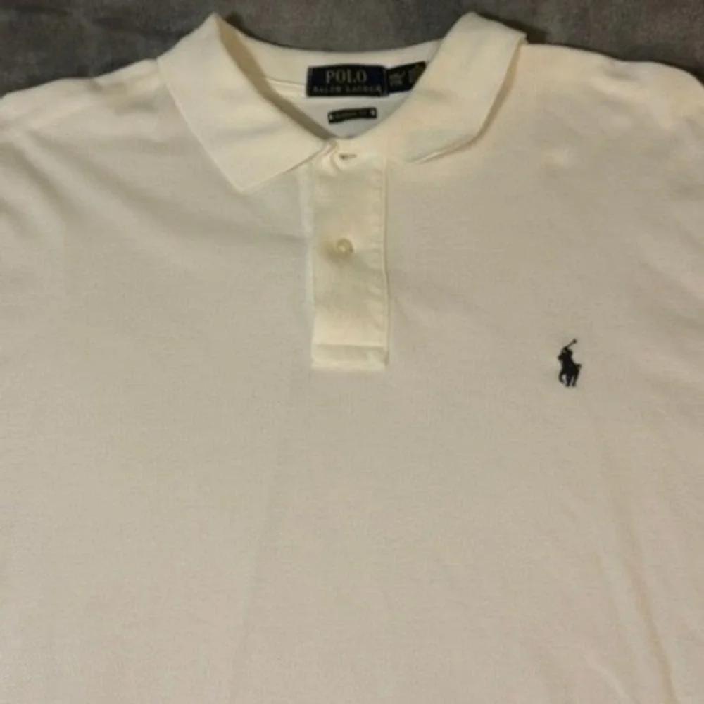Polo Ralph Lauren Mens XXL White Classic Fit Short Sleeve Pique Polo Shirt
